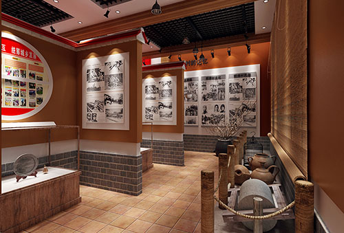 青岛传统韵味十足的中式展厅设计效果图
