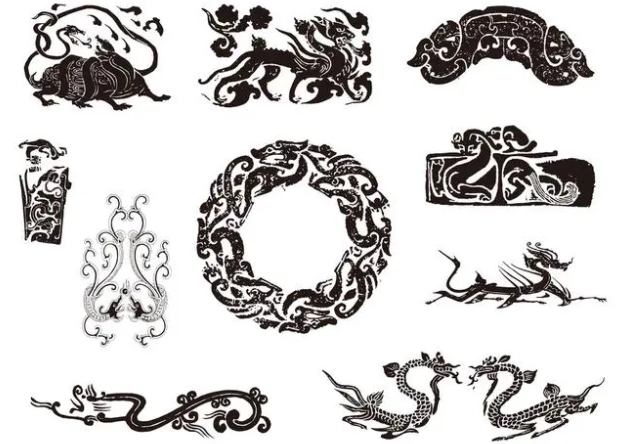 青岛龙纹和凤纹的中式图案